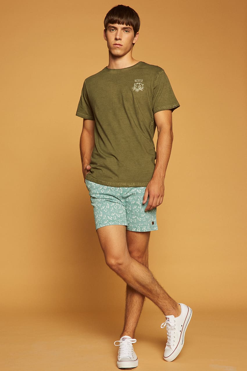 Camiseta Luo Dusty Olive Melange 01 Camiseta Luo Dusty Olive Melange 01