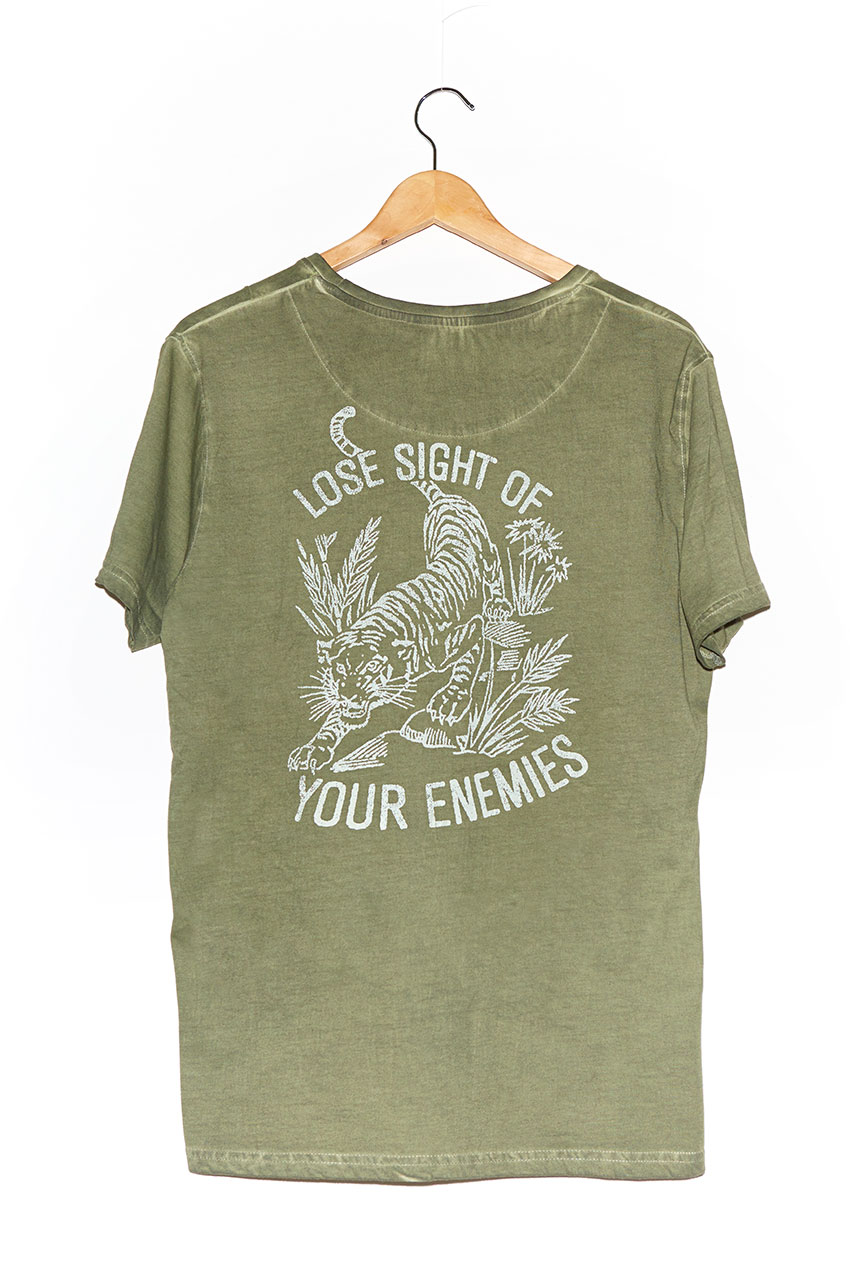 Camiseta Luo Dusty Olive Melange 04 Camiseta Luo Dusty Olive Melange 04