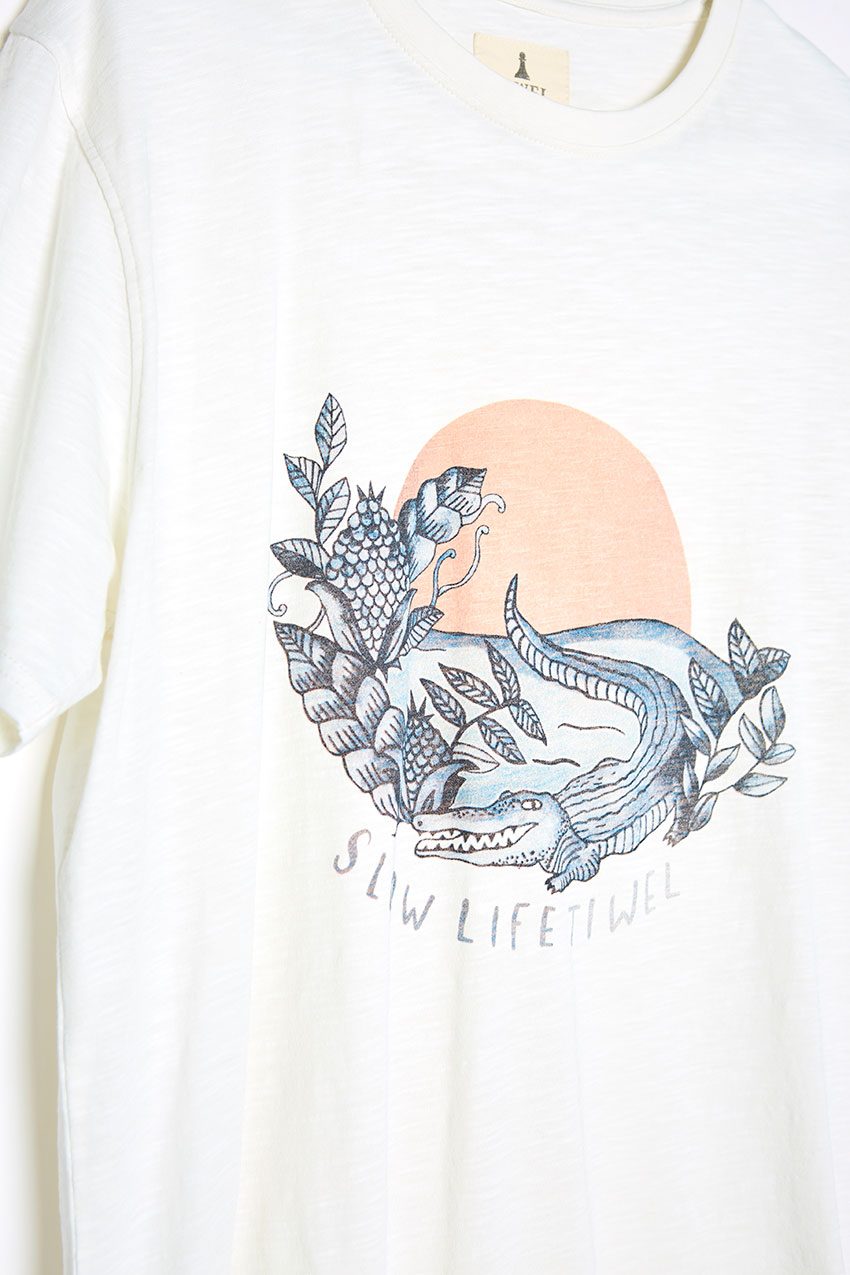 Slow Life Tshirt Tiwel snow white 03