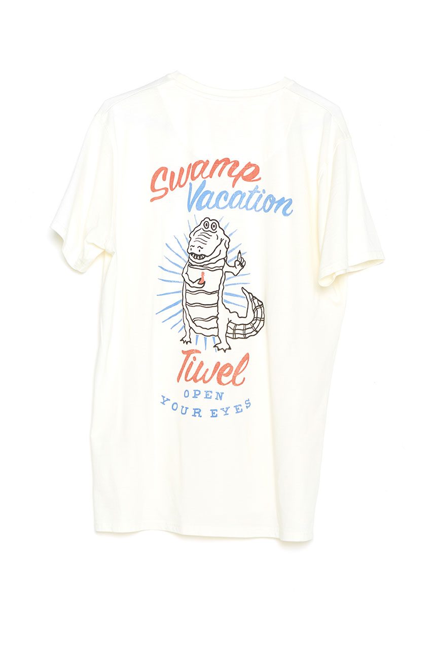 Vacation Tshirt Tiwel off white trasera