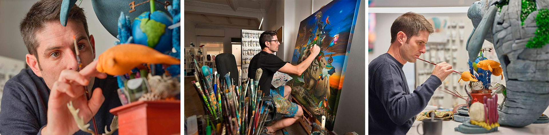 Dulk artista animales colores fantasia naturaleza