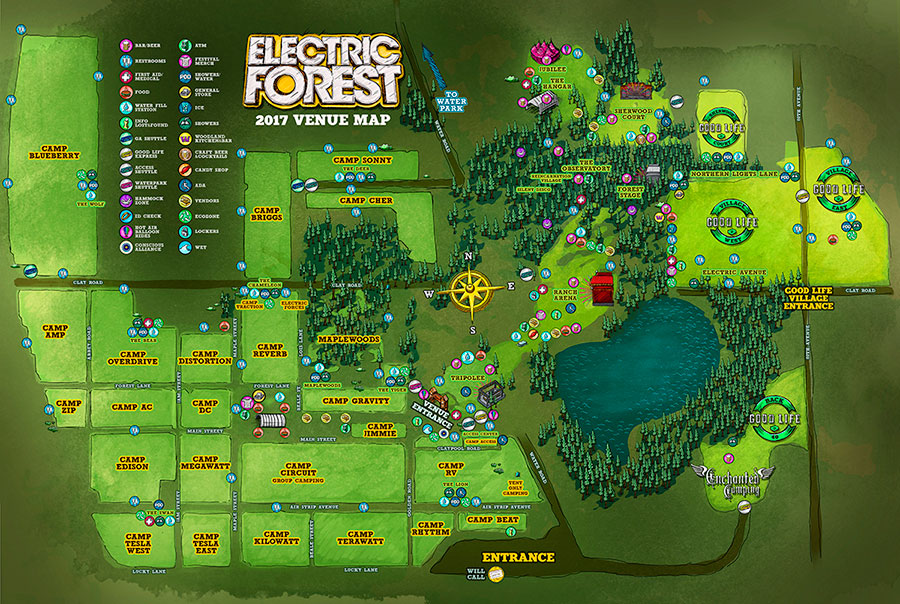 Electric forest map