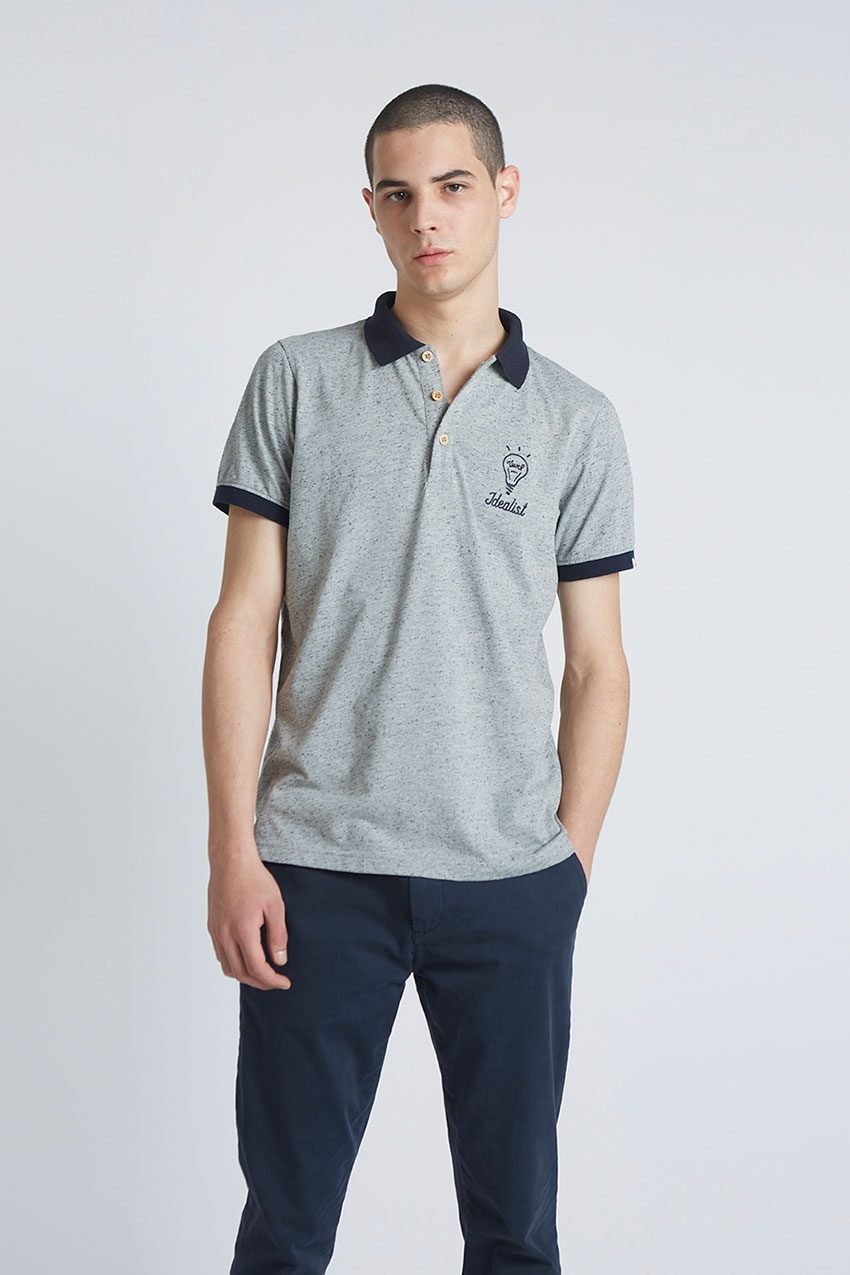 Ideal Poloshirt Tiwel Mid Grey Nepp 02