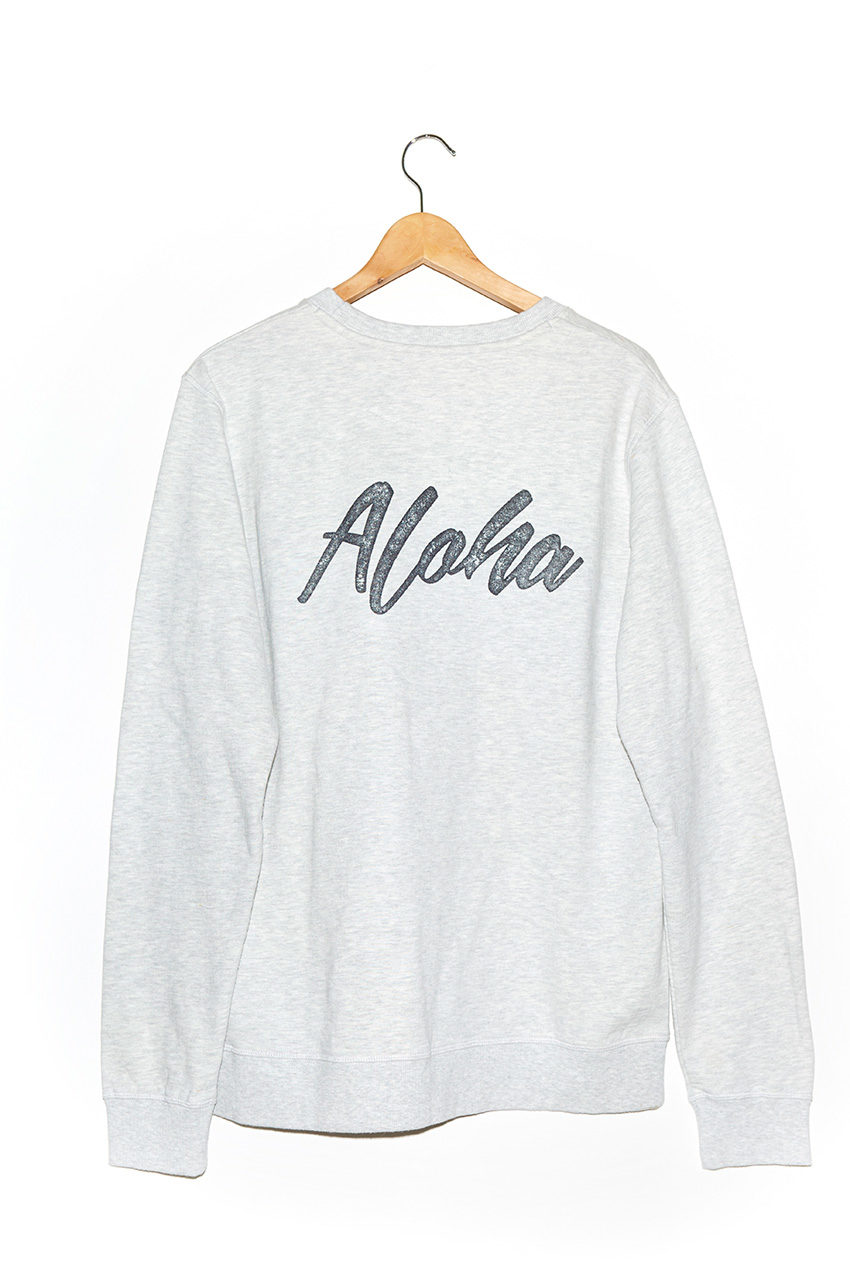 Sudadera Aloha white back