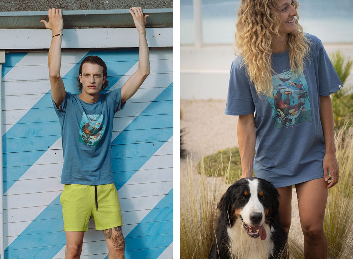 camiseta dulk natural oceanos tiburon orca pinguino tiwel