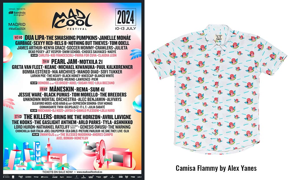 mad cool 2024 madrid camisa Flammy