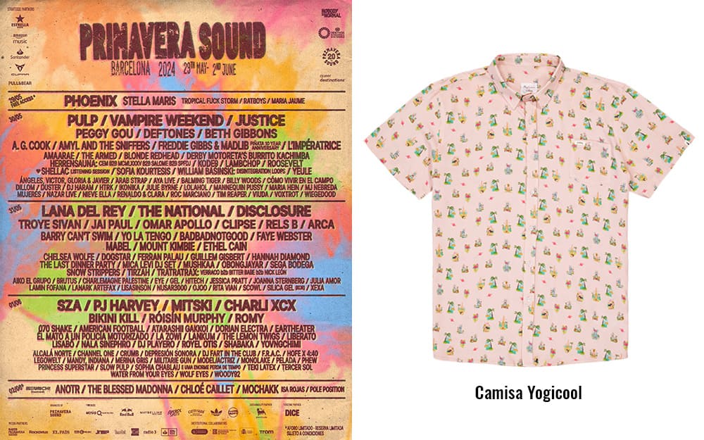 primavera sound 2024 Barcelona Camisa Yogicool