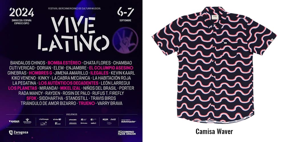 vive latino zaragoza 2024 Camisa Waver